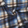 Print Check Design Brushed Velvet Fabric